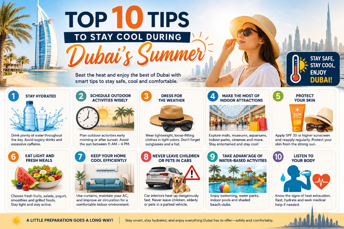 Top 10 Tips To Stay Cool During Dubai’s Summer